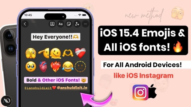 iOS 15.4 Emojis with iOS fonts on Instagram For Android 2023 – Anshul Dixit Tips